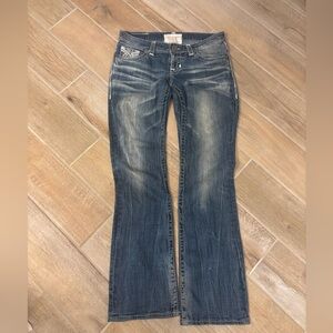 Big Star Women's Distressed Blue Flare Jeans